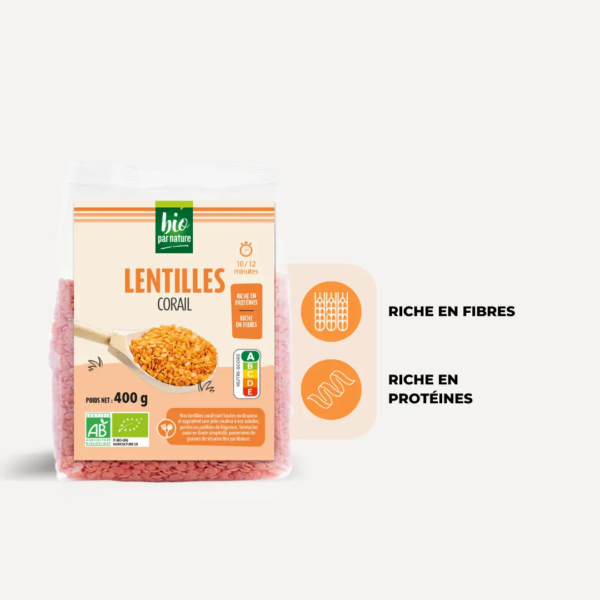 Lentilles corail bio