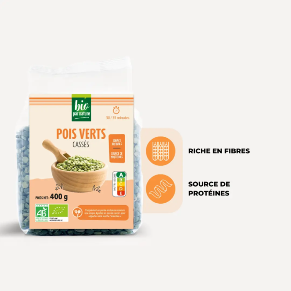Pois verts cassés bio