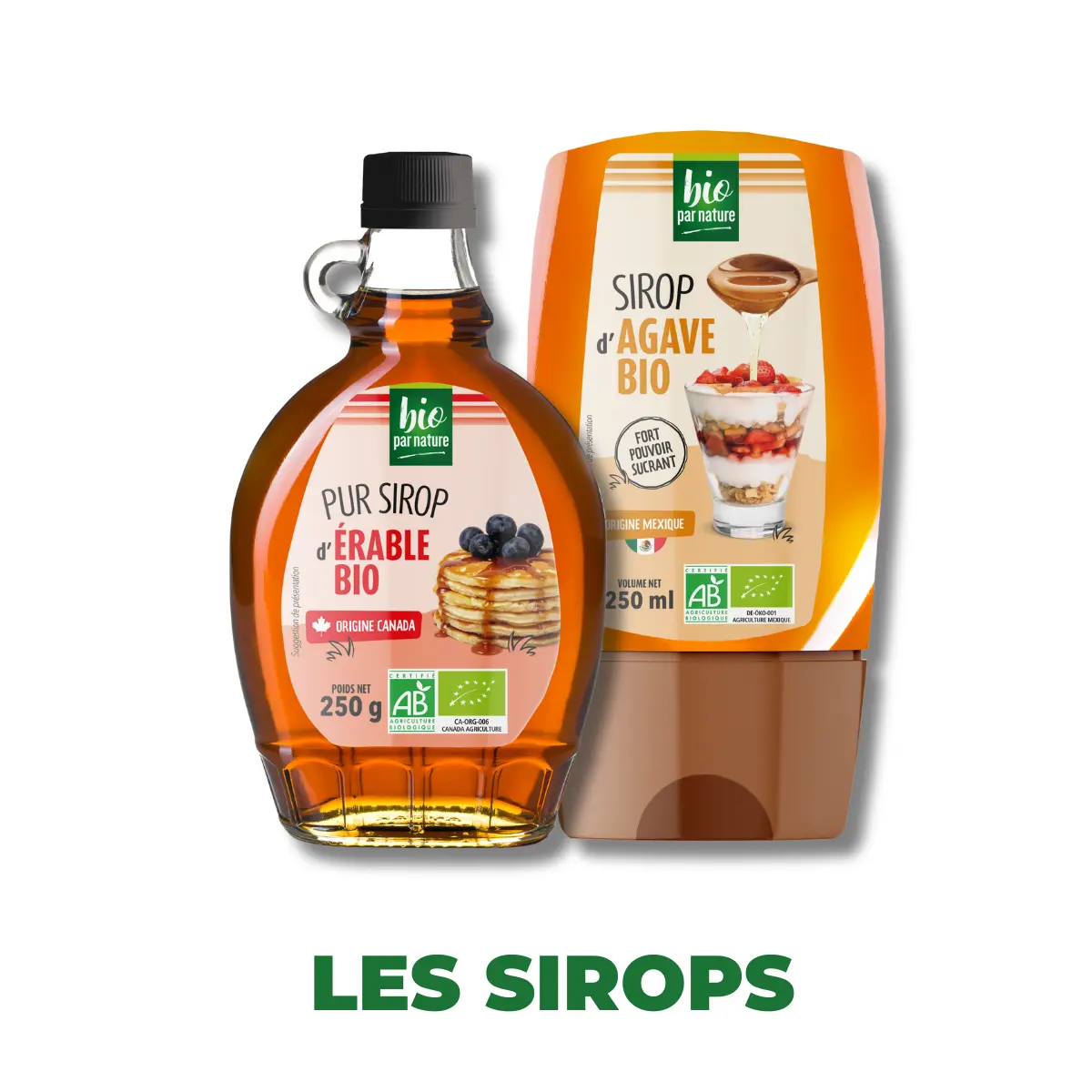 sirop agave et érable