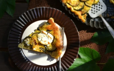 Clafoutis salé aux légumes et fromage de chèvre