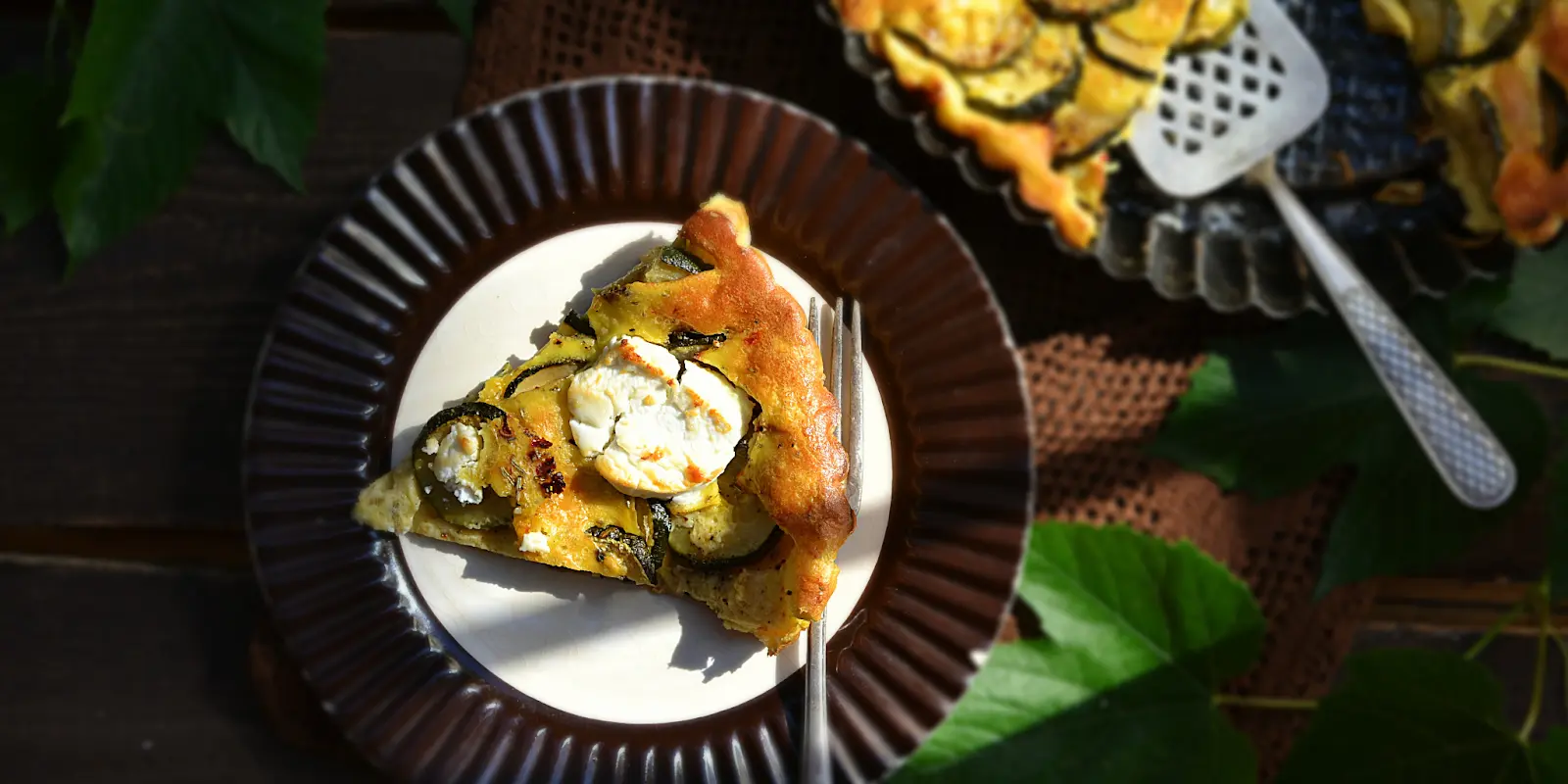 clafoutis salé aux légumes et dromage de chèvre