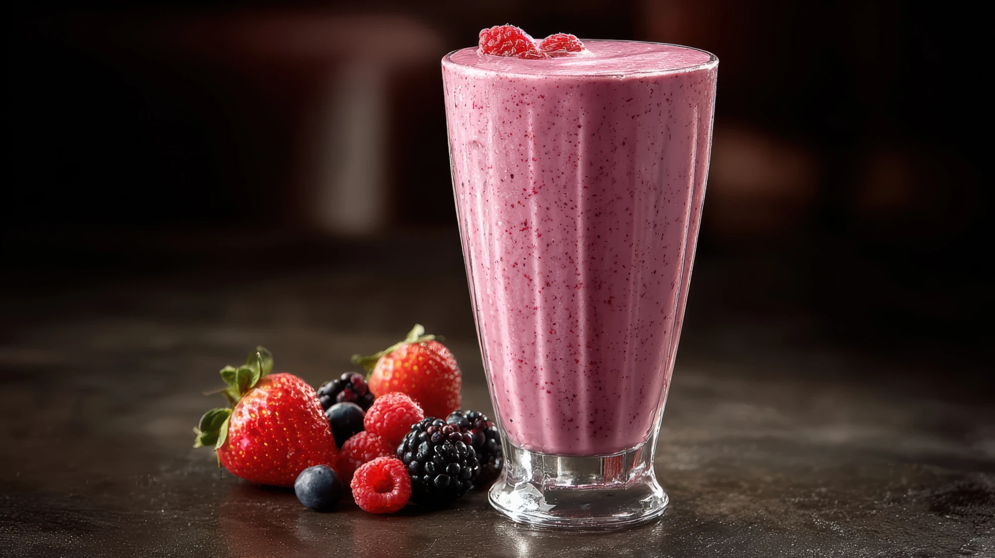 Smoothie au kéfir de fruits rouges
