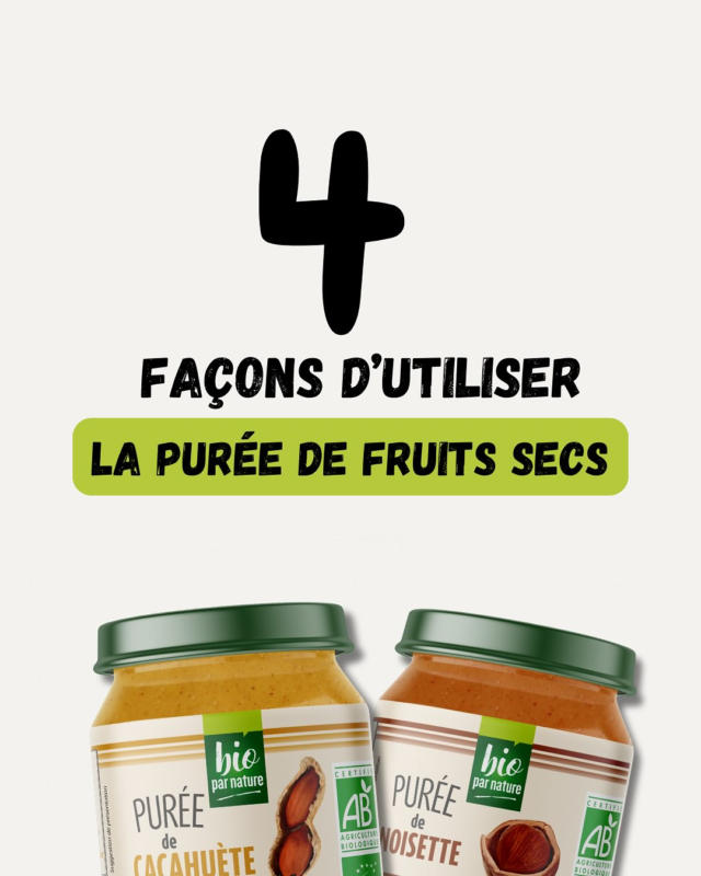 Vous avez envie d’acheter de la purée d’amande mais vous avez peur de pas trop l’utiliser ? 🫤

On vous propose 4 façons pour varier son utilisation ! 🥣☺️ De quelle manière vous l’utilisez le plus ? 

#pureedefruits #bio #ideerecette #food #alimentationéquilibrée