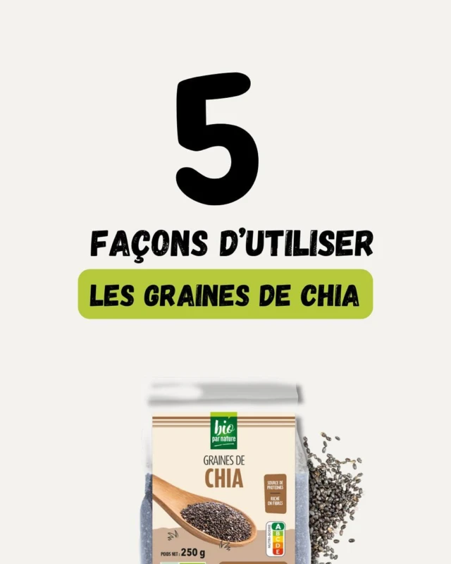 🌱 Les graines de chia : bien plus que pour vos overnight oats !
Ultra populaires dans les recettes de petit-déjeuner, les graines de chia ne se limitent pas aux overnight oats… 😋

💡 Découvrez plein d’astuces simples et gourmandes pour les intégrer autrement dans votre quotidien !

#chia #grainesdechia #alimentation #nutrition #bio